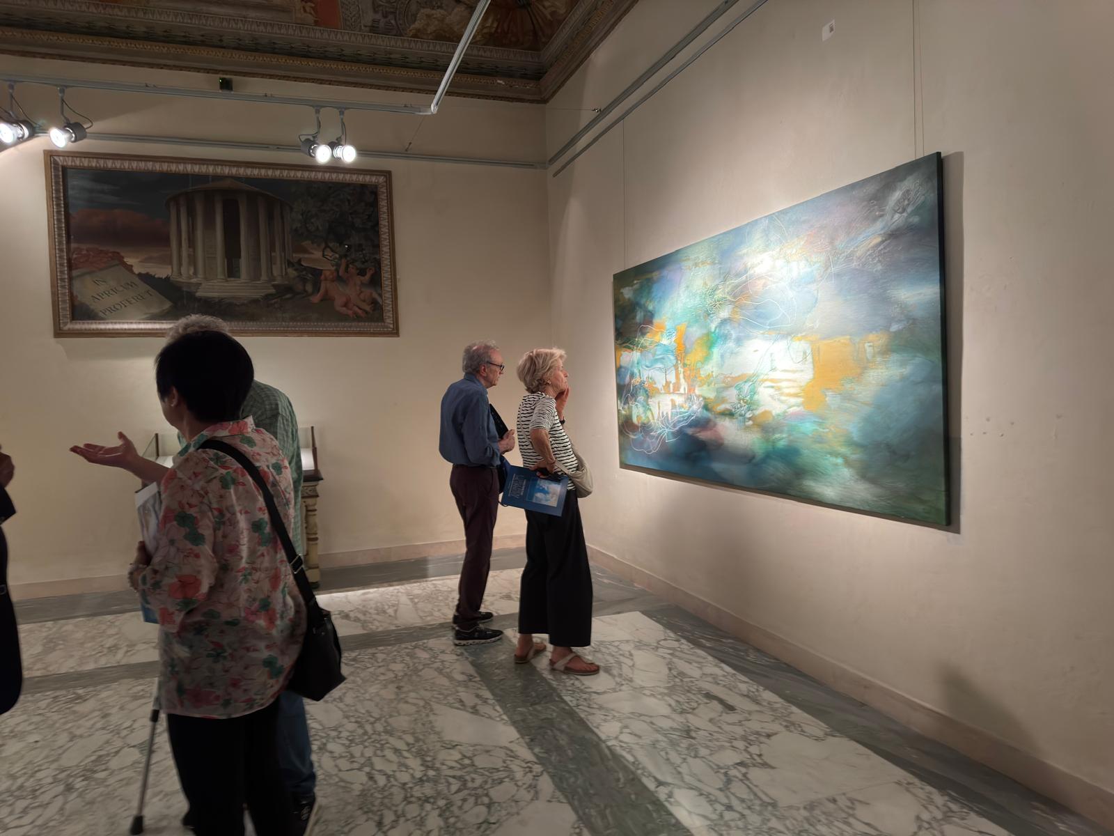 Contemporary exhibition in a historic Italian venue